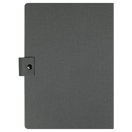 Блокнот А5 Tasmania,  в твердой обложке со стикерами в линейку, серый
