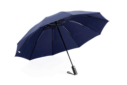 Зонт складной автоматический с плавным закрытием Forest Sunderland, темно-синий,  в подарочной коробке
