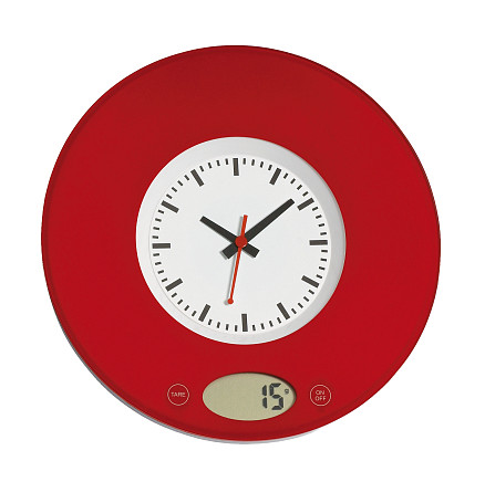 Цифровые кухонные весы TIME, красные