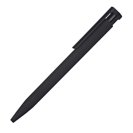 Ручка шариковая CONSUL SOFT, пластиковая, софт тач, черная/черная
