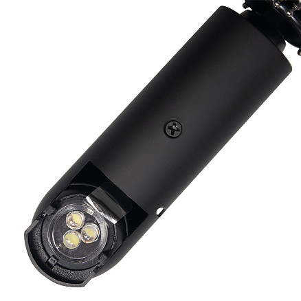 Зонт складной автоматический с фонариком Forest Walker, диаметр 108 см, 8 панелей, со светоотражающей полосой в подарочной коробке, черный