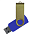 Флеш накопитель USB 2.0 Twister Сolor Mix 16GB, пластик Софт Тач/металл, синий/оливковый_синий 11