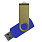 Флеш накопитель USB 2.0 Twister Сolor Mix 16GB, пластик Софт Тач/металл, синий/оливковый_СИНИЙ 11