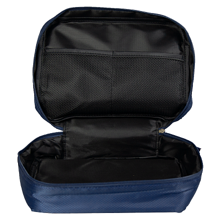 Набор подарочный Solution Prestige Quadro ( дорожный плед, косметичка дорожная Comfort Сity Travel, косметичка дорожная Comfort Avenue, маска для сна ), синий