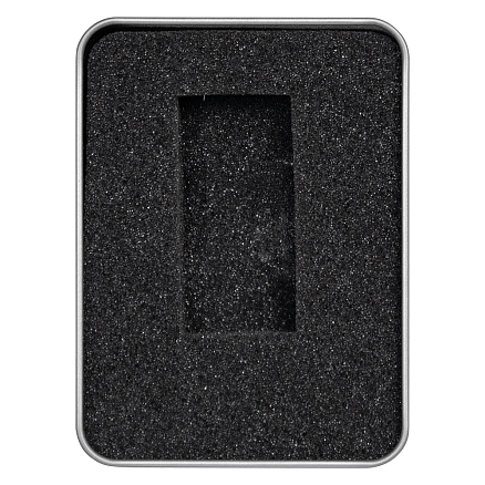 Футляр Shine для флеш накопителя металлический, размер 11,5*8,5 см, серебристый