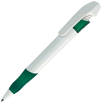 Ручка шариковая, пластик, белый/зеленый, NEMO