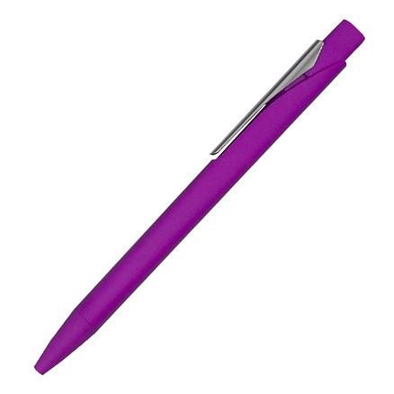 Ручка шариковая Master Soft, пластиковая Софт Тач, фиолетовая