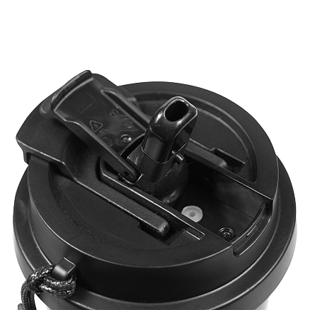 Термокружка Cosmostar металлическая, 550 мл, черная с серебром в тубусе