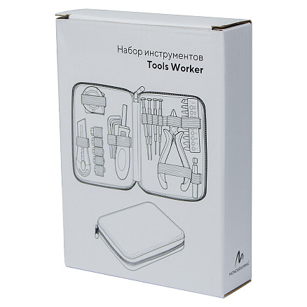 Набор инструментов Tools Worker, 27 инструментов, в пластиковом серебристом футляре