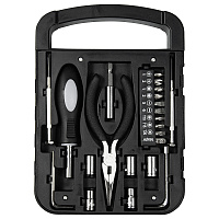 Набор инструментов Tools Unitrade, 22 инструмента,  черный, в пластиковом футляре