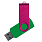 Флеш накопитель USB 2.0 Twister Сolor Mix 16GB, пластик Софт Тач/металл, зеленый/розовый_ЗЕЛЕНЫЙ 3
