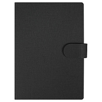 Блокнот А5 Tasmania,  в твердой обложке со стикерами в линейку, черный