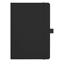 Блокнот Forest  Alfa Polo Recycled Paper А5, недатированный, в твердой обложке,  с резинкой и петлей для ручки, черный