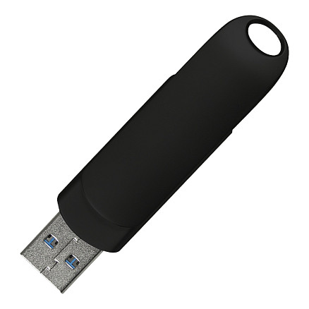 Флеш накопитель  USB 3.0 + TYPE C Cupertino, металл, черный матовый, 32 GB