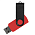 Флеш накопитель USB 2.0 Twister Сolor Mix 16GB, пластик Софт Тач/металл, красный/черный_красный 13