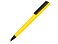 Ручка пластиковая soft-touch шариковая Taper, желтый/черный small_img_1