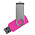 Флеш накопитель USB 2.0 Twister Сolor Mix 16GB, пластик Софт Тач/металл, розовый/серебристый_розовый 6
