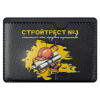 Мультитул Tools Capture Print Sample  Стройтрест  в виде карточки, стальной, в чехле из кожзама, черный