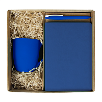 Набор подарочный Solution Prestige Trio ( ежедневник Flexy Latte Color, кружка Casa Grande Сlassic Soft, ручка Zorro), синий