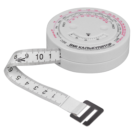 Рулетка Tools Healthy Lifestyle, 1,5 метра, белая, пластиковая, с мягкой лентой