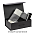 Подарочная коробка, размер 39*26,3*11 см, Solution Prestige Big Case Fabrique с магнитным клапаном и ручкой , черная_черный 1, бумага под ткань