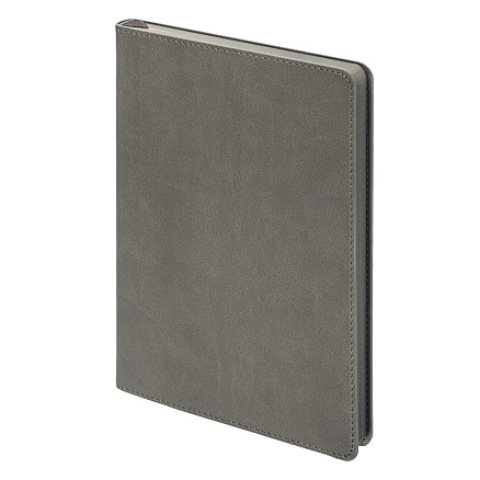 Ежедневник Flexy Latte А5, серый с серым срезом, недатированный, в гибкой обложке
