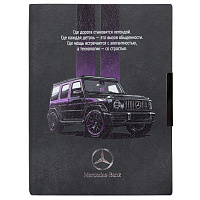 Ежедневник Flexy Foggia Shamois Print Sample Mersedes-Benz B5, черный, недатированный, в гибкой обложке, в подарочной коробке