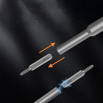 Отвертка с набором из 24 насадок Tools Workhard, темно-серая, в пластиковом футляре