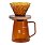 Стеклянный чайник с воронкой для кофе, Circle Joy_ОРАНЖЕВЫЙ