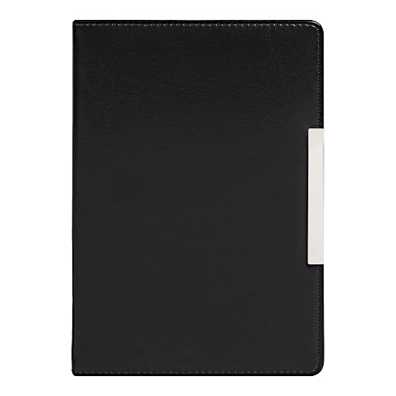 Ежедневник City Moderna Pristine А5, черный с серебристым, недатированный, в твердой обложке с поролоном