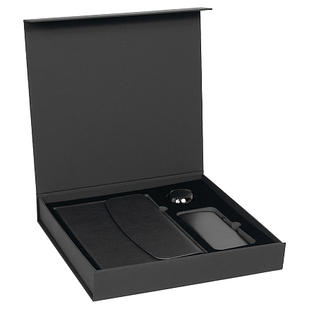 Набор подарочный Solution Prestige Trio (ежедневник в суперобложке, колонка, внешний аккумулятор) черный