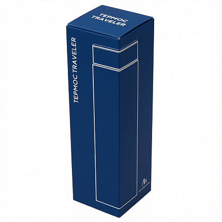 Термос Traveler вакуумный, стальной, 500 мл, матовый, темно-синий