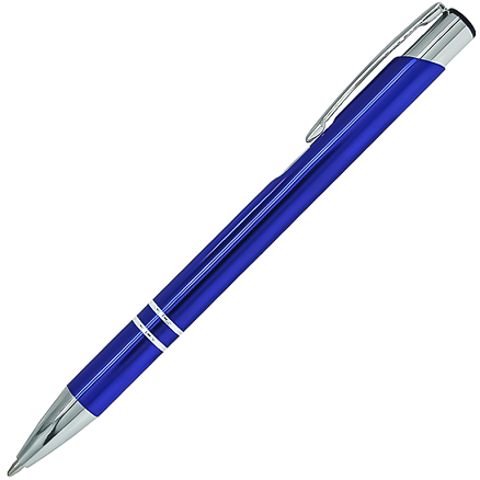 Ручка шариковая, COSMO HEAVY, металлическая, синяя/серебристая