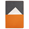 Ежедневник Flexy Smart Harbor Nuba Gemini А5, серый/оранжевый, недатированный, в гибкой обложке small_img_4