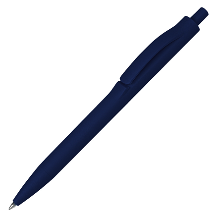 Ручка шариковая IGLA SOFT, пластиковая, софт-тач, темно-синяя