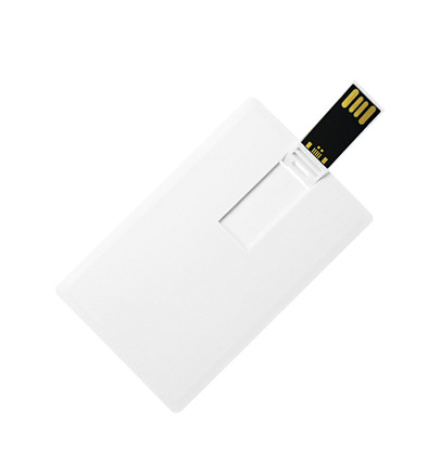 Флеш накопитель USB 2.0 в виде кредитной карты 8GB, пластик, белый