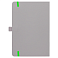 Блокнот Alfa Polo Line А5 в линейку матовый, серый, в твердой обложке с салатовой резинкой и петлей для ручки small_img_3