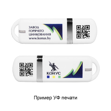 Флеш накопитель USB 2.0 Memo 16GB, пластик Софт Тач, белый/белый