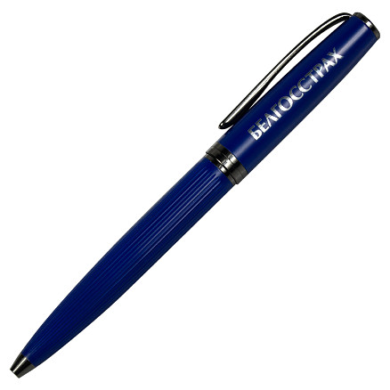 Ручка шариковая матовая Grand Ontario металлическая, синяя/темно-серая