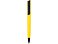 Ручка пластиковая soft-touch шариковая Taper, желтый/черный small_img_2