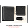 Коробка подарочная, размер 24*17,5*3 см, Solution Superior Linen, черная, бежевый ложемент под индивидуальную вырубку small_img_1