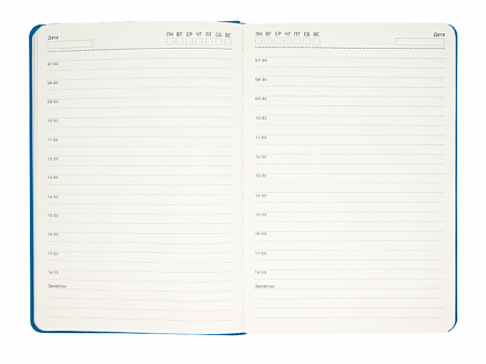 Ежедневник Smart Combi Ilex А5, голубой/голубой, недатированный, в твердой обложке