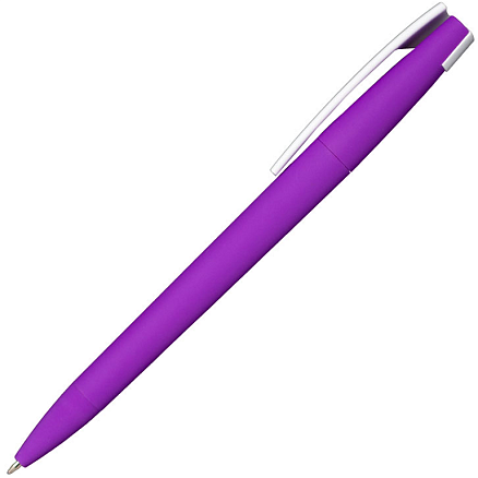 Ручка шариковая, пластик, софт тач, фиолетовый/белый, Z-PEN