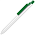 Ручка шариковая, пластик, белый/темно-зеленый Eris_белый