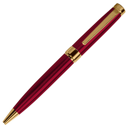 Ручка шариковая глянцевая Diplomat металлическая, бордо/золотистая