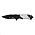 Нож складной Stinger, 120 мм, (черный), материал рукояти: нержавеющая сталь (серебристый/черный)_Черный-A114