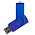 Флеш накопитель USB 2.0 Twister Сolor Mix 16GB, пластик Софт Тач/металл, синий/синий_синий 9