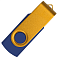 Флеш накопитель USB 2.0 Twister Сolor Mix 16GB, пластик Софт Тач/металл, темно-синий/желтый small_img_2