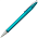 Ручка шариковая, автоматическая, пластиковая, прозрачная, металлическая, бирюзовая/серебристая, Cobra Ic MMs_бирюзовый