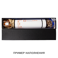 Коробка подарочная Solution, черная, размер 34,5*8*7,5 см